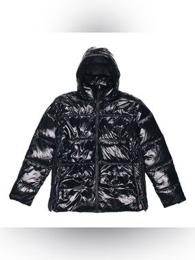 2020 Adidas Originals A-Shape Glossy Black Down Puffer Jacket Women’s S